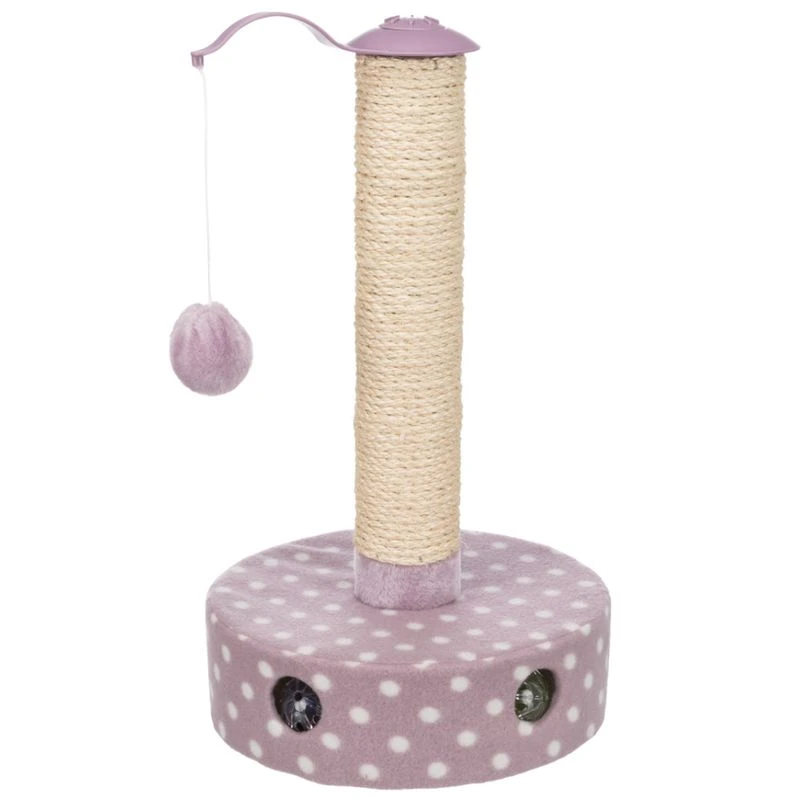 Trixie Junior Fleece Scratching Post Lilac / White 1 Trixie Junior Fleece Scratching Post Lilac / White