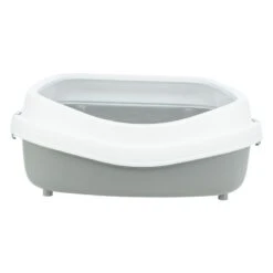Trixie Primo XXL Cat Litter Tray Blue/ White 8 Trixie Primo XXL Cat Litter Tray Blue/ White -Zoo Plus 114826 trixie katzentoilette primoxxl rand grauweiss hs 02 7