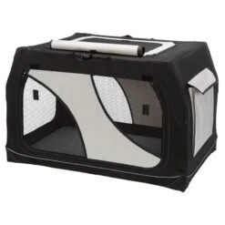 Trixie Vario Mobile Kennel Size 40 (M-L): 91 X 58 X 61 Cm (L X W X H) -Zoo Plus 128496 pla mobile kennel vario39722 0