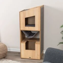 Trixie Scratching Tree Tower - CityStyle Brown -Zoo Plus 385711 trixie kratzbaum tower citystyle hs 06 1
