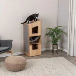 Trixie Scratching Tree Tower - CityStyle Brown -Zoo Plus 385711 trixie kratzbaum tower citystyle hs 08 2