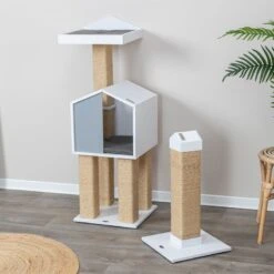 Trixie BE NORDIC Cat Scratching Post White -Zoo Plus 385712 trixie benordic kratzstamm iben hs 08 0