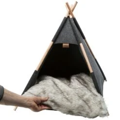 Trixie Tipi Cave Anthracite 14 Trixie Tipi Cave Anthracite -Zoo Plus 403722 trixie hohle tipi hs 04 4