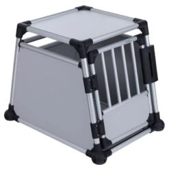Trixie Aluminium Dog Crate M: 63 X 90 X 65 Cm (L X W X H) -Zoo Plus 42572 pla trixie transportbox alu fg 3381 4 1