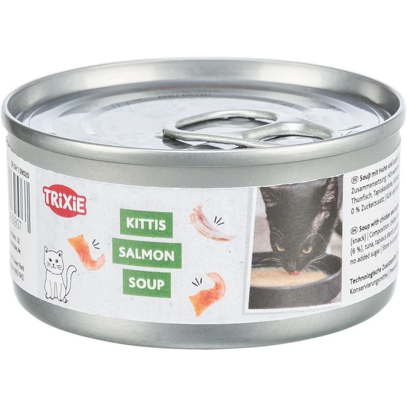 Trixie Kittis Soup Saver Pack 8 X 80g Chicken & Salmon - Image 2
