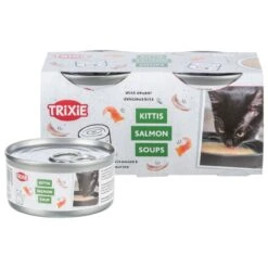 Trixie Kittis Soup Saver Pack 8 X 80g Chicken & Shrimp -Zoo Plus 528599 trixie kittis soup 4x80g huhn lachs hs 02 1 1