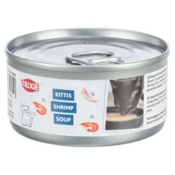 Trixie Kittis Soup Saver Pack 8 X 80g Chicken & Salmon -Zoo Plus 528600 pla trixie kittis soup 4x80g huhn shrimps 1000x1000 hs 01 0