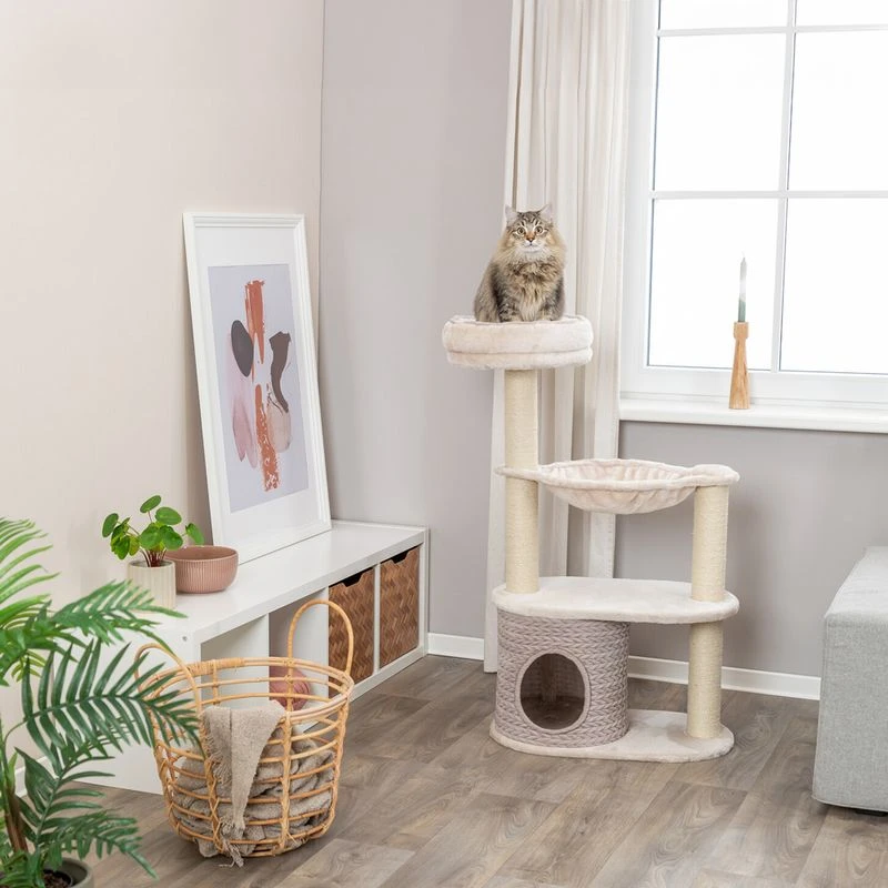 Trixie Scratching Post Alessia Light Grey / Sand 3 Trixie Scratching Post Alessia Light Grey / Sand - Image 3