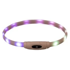 Trixie Flash Light Ring USB Silicone Size XS - XL: 65cm Neck Circumference, 16mm Wide -Zoo Plus 546596 trixie flash leuchtring hs 04 6
