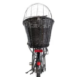 Trixie Rear-Mounted Bicycle Basket - Black 55 X 35 X 49cm (L X W X H) -Zoo Plus 70447 trixie fahrradkorb mit gitter hs 10 5