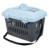 Trixie Midi-Capri Pet Carrier 44 X 33 X 32 Cm (L X W X H) (Light Grey/Turquoise)