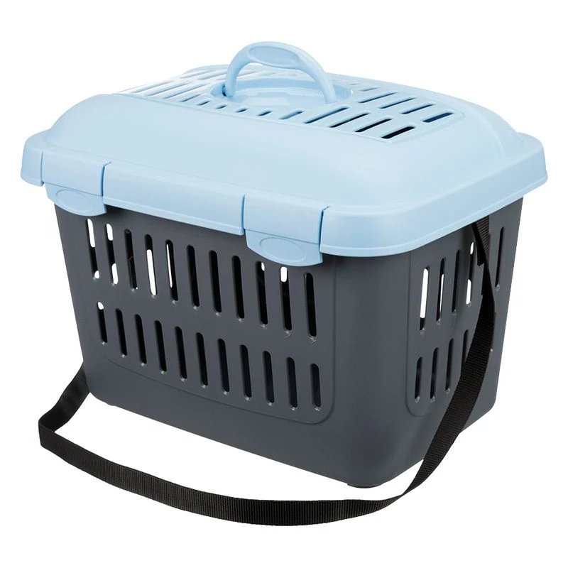 Trixie Midi-Capri Pet Carrier 44 X 33 X 32 Cm (L X W X H) (Light Grey/Turquoise) 1 Trixie Midi-Capri Pet Carrier 44 X 33 X 32 Cm (L X W X H) (Light Grey/Turquoise)